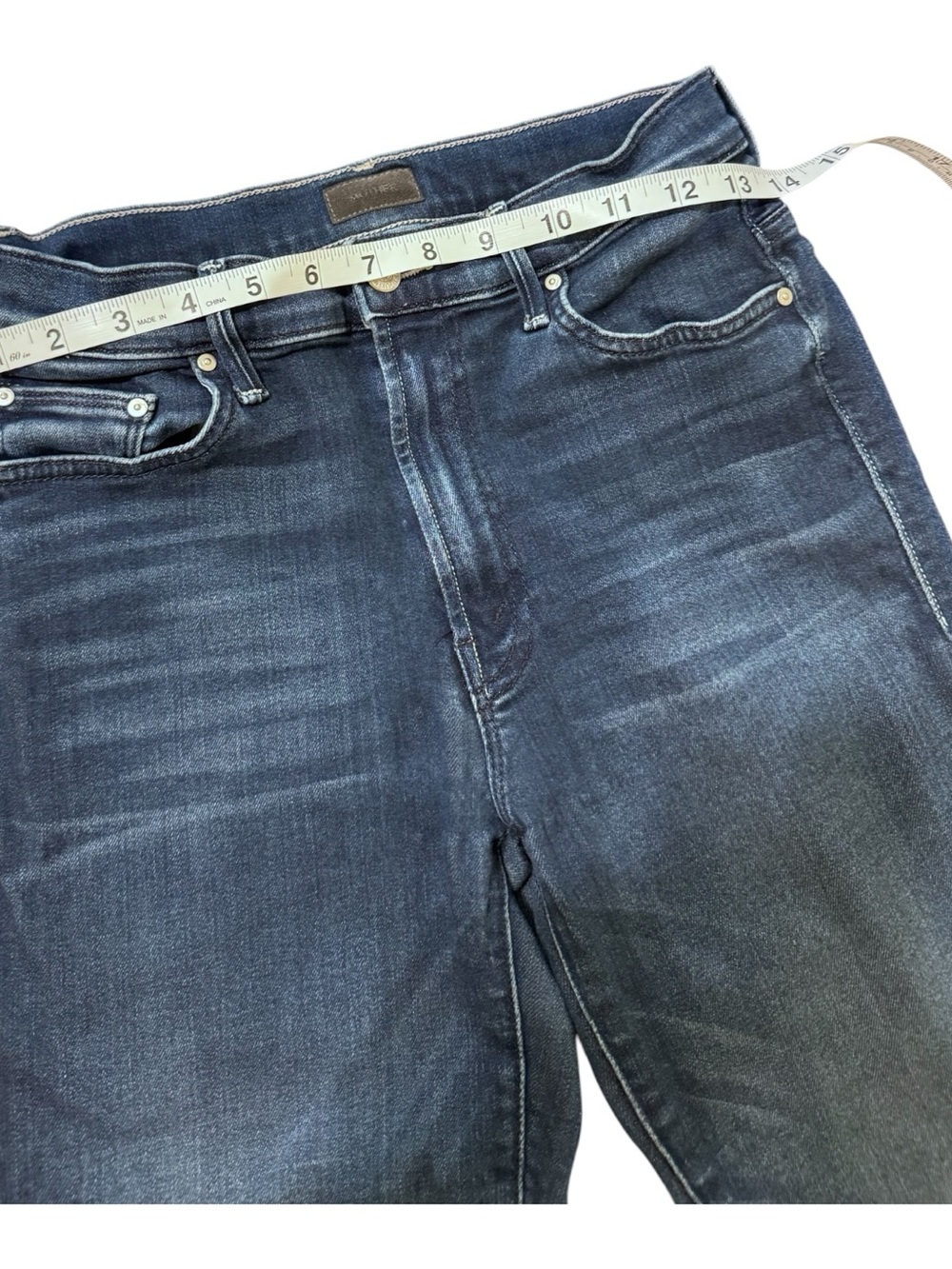 MOTHER Dark Blue High-Rise Flare Jeans - Picture 5 of 8